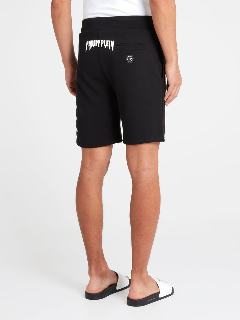 Black Zipper Detail Active Shorts
