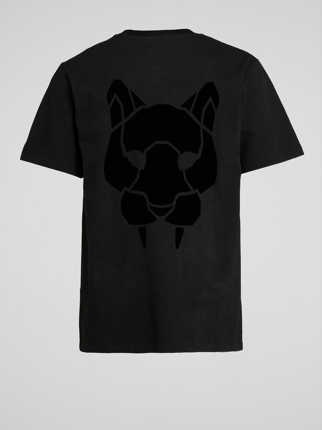 Black Rear Leopard Print T-Shirt