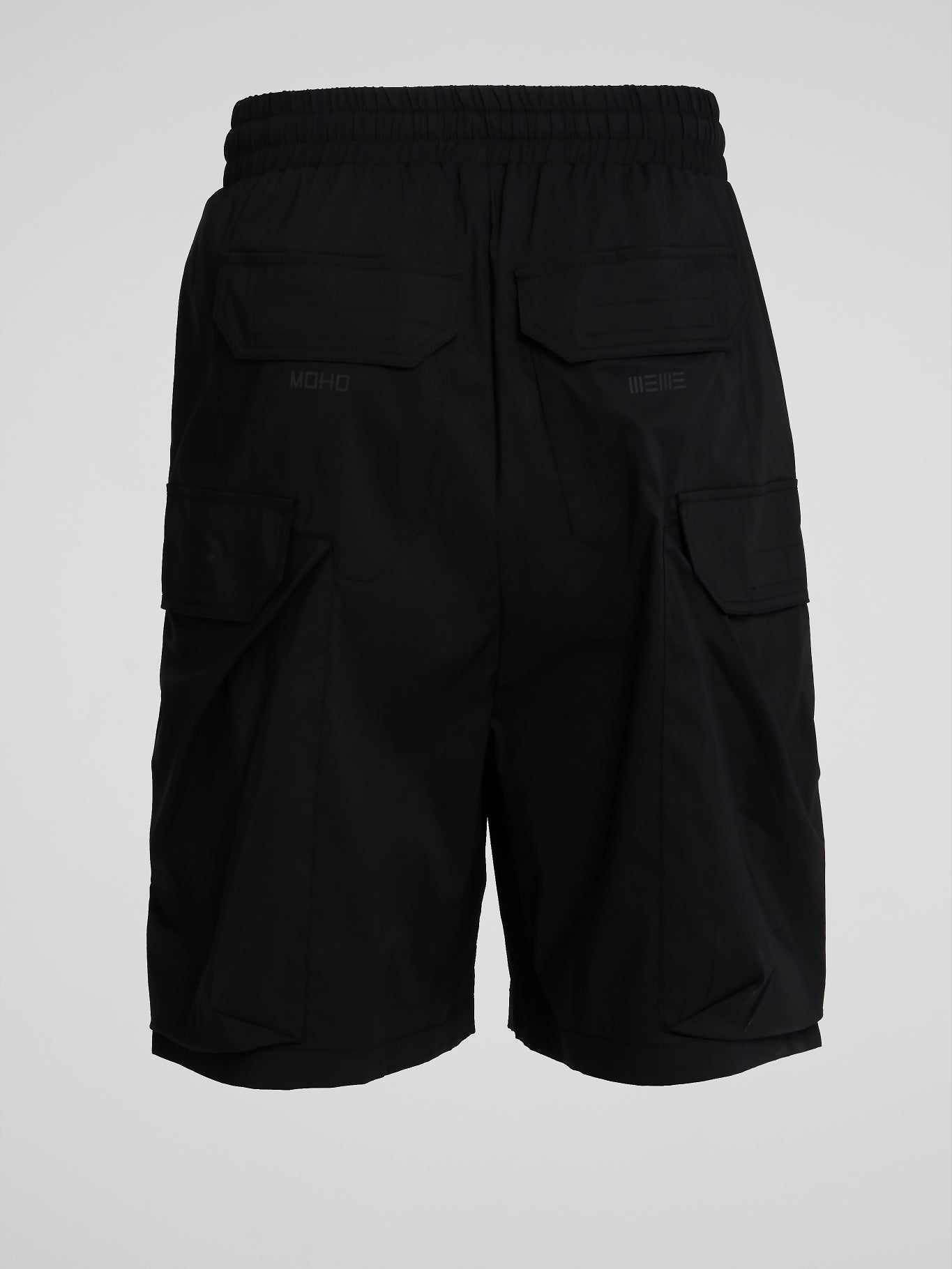 Black Drawstring Cargo Shorts