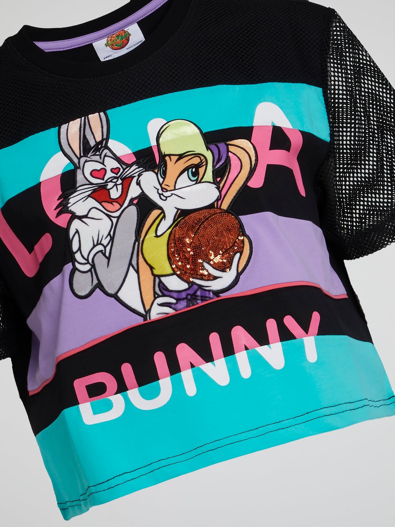 Lola Bunny Mesh Sleeve Crop Top