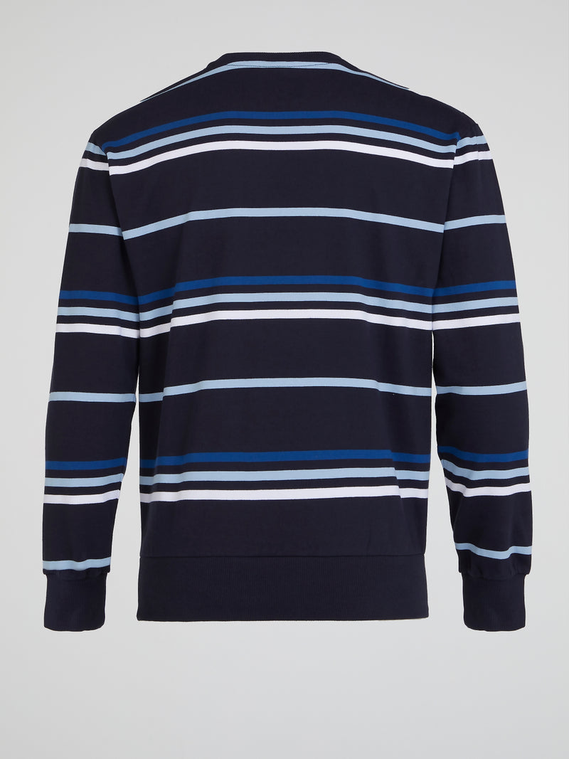 Pirozzo Navy Striped Sweatshirt