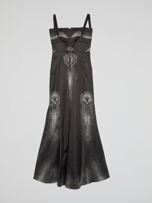 Black Flared Maxi Dress