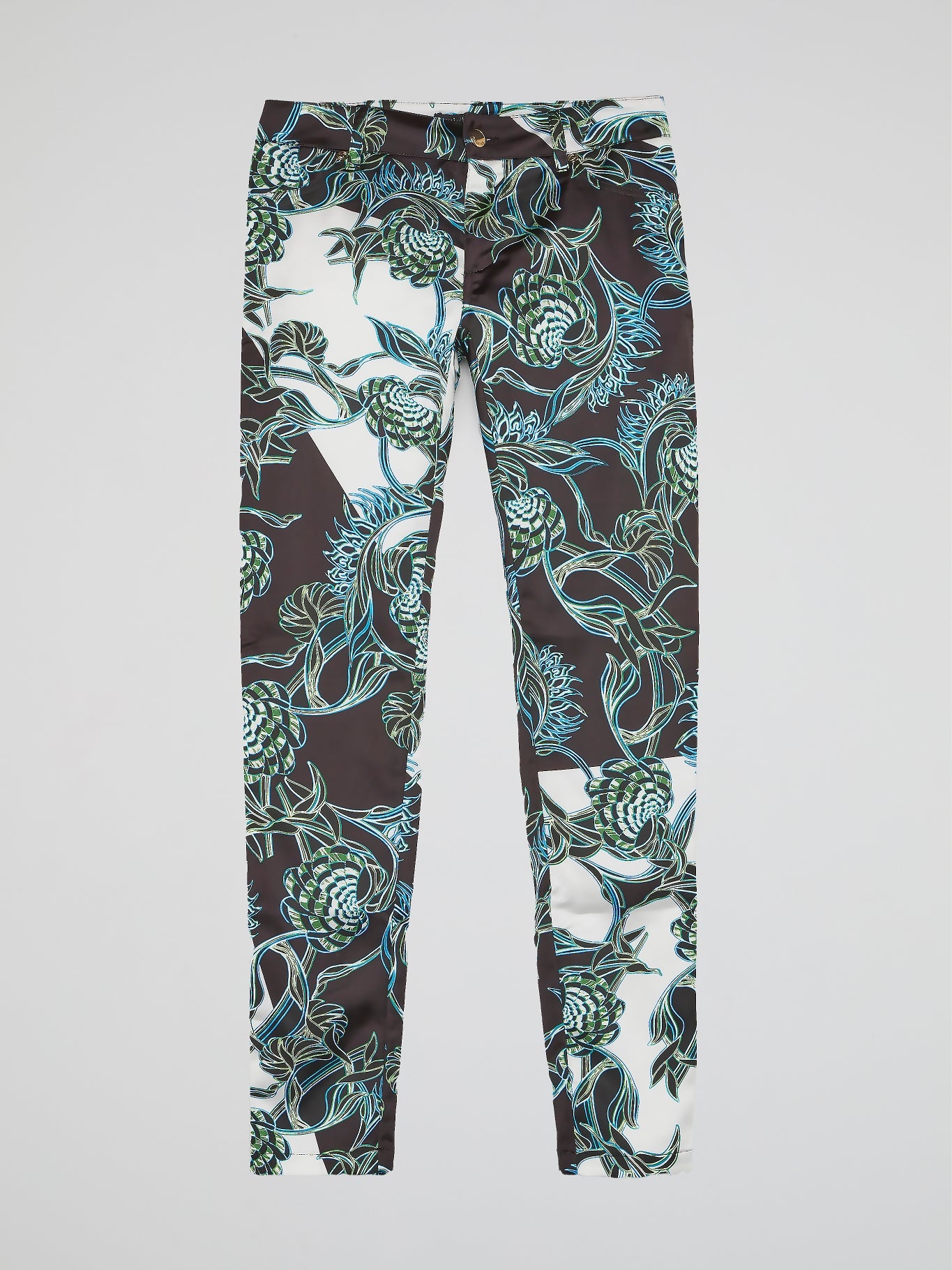 Floral Print Slim Fit Pants