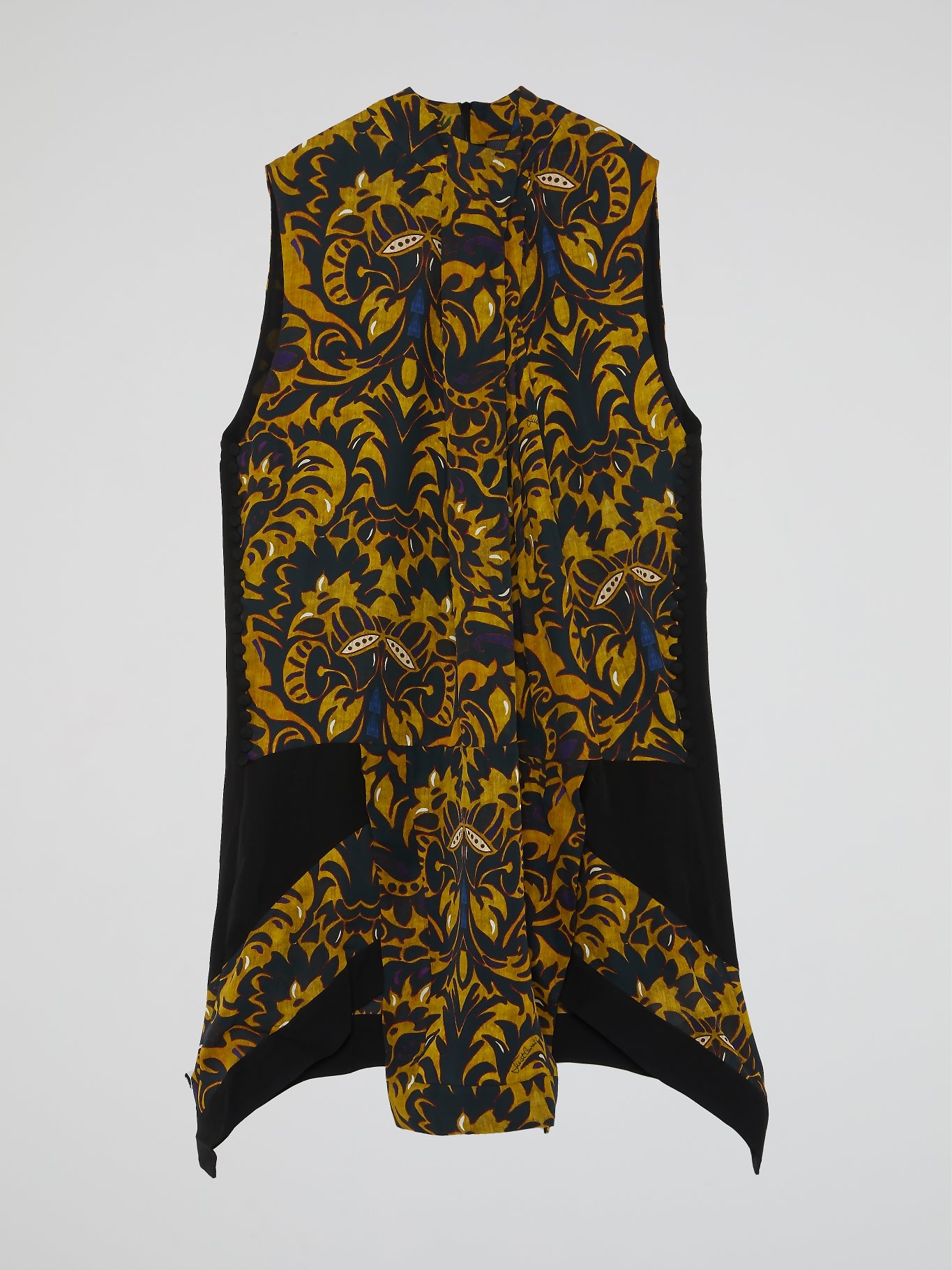Baroque Print Sleeveless Dress