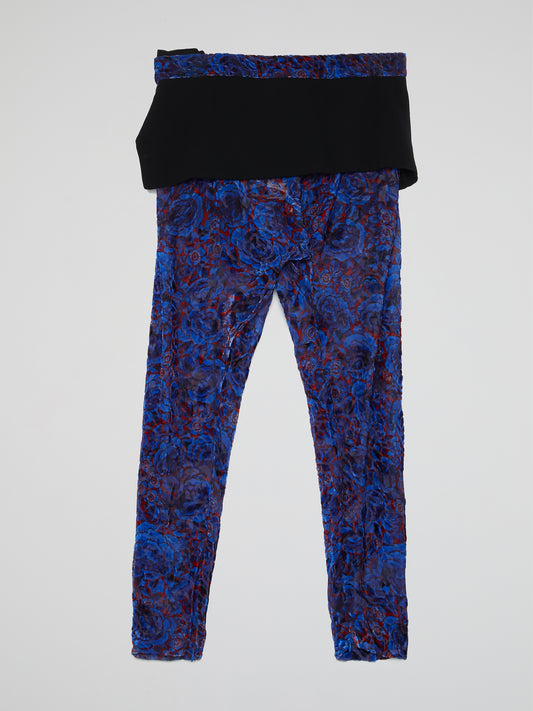 Floral Print Overlay Trouser