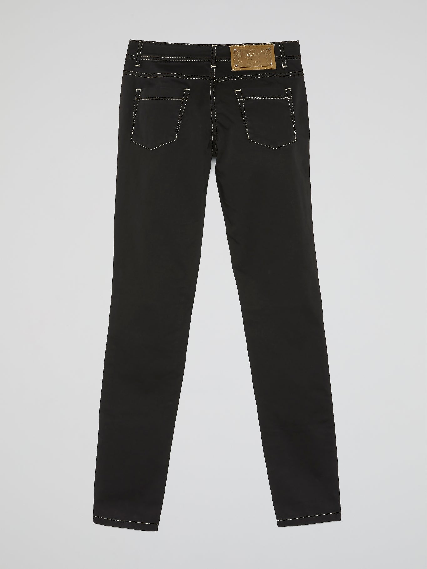 Black Contrast Stitch Jeans