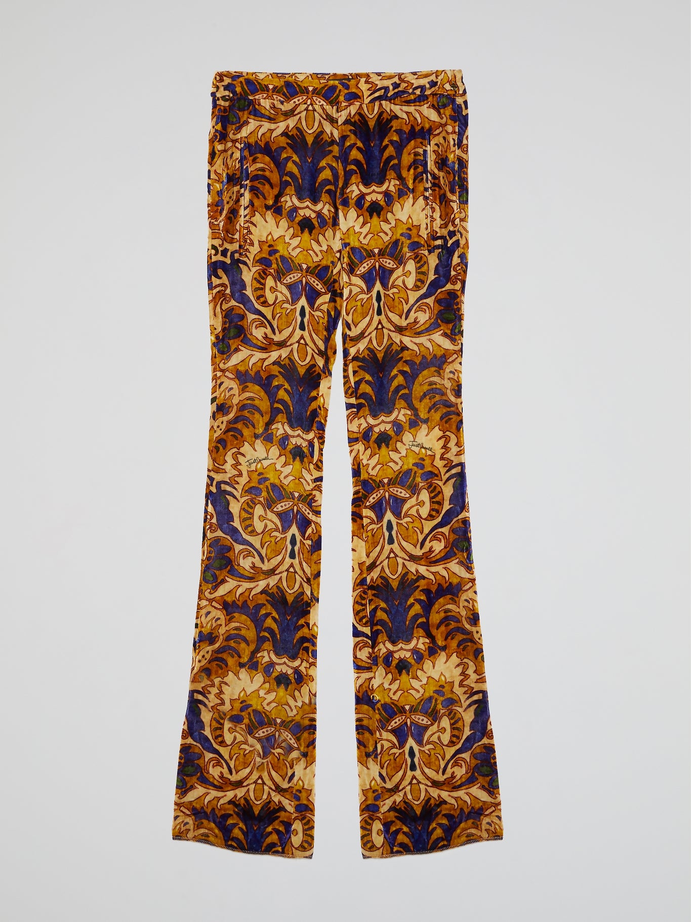 Baroque Print Bootcut Pants