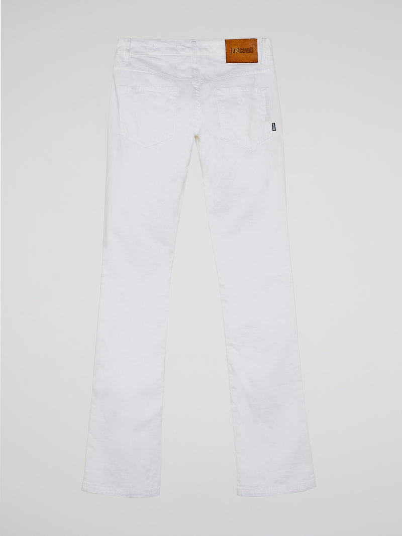 White Bootcut Jeans