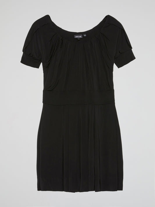 Black Puff Sleeve Mini Dress