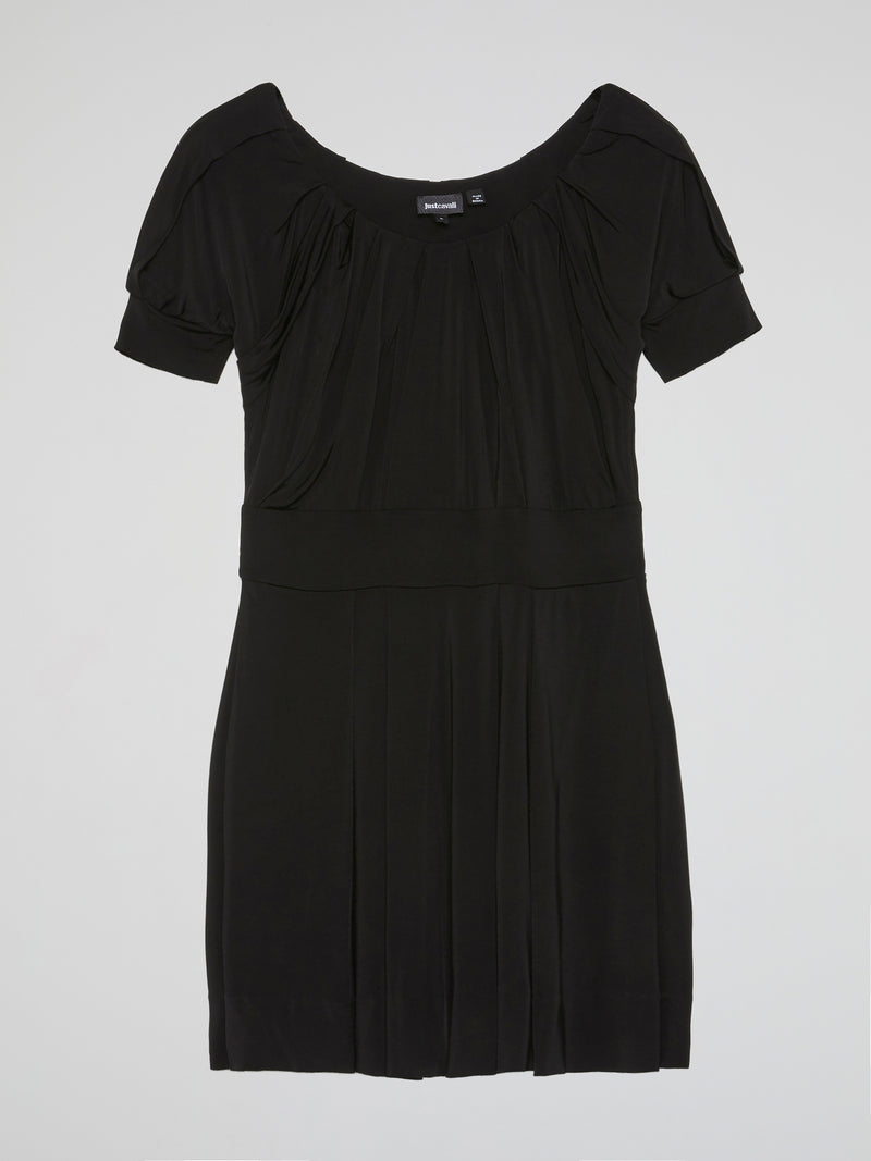 Black Puff Sleeve Mini Dress