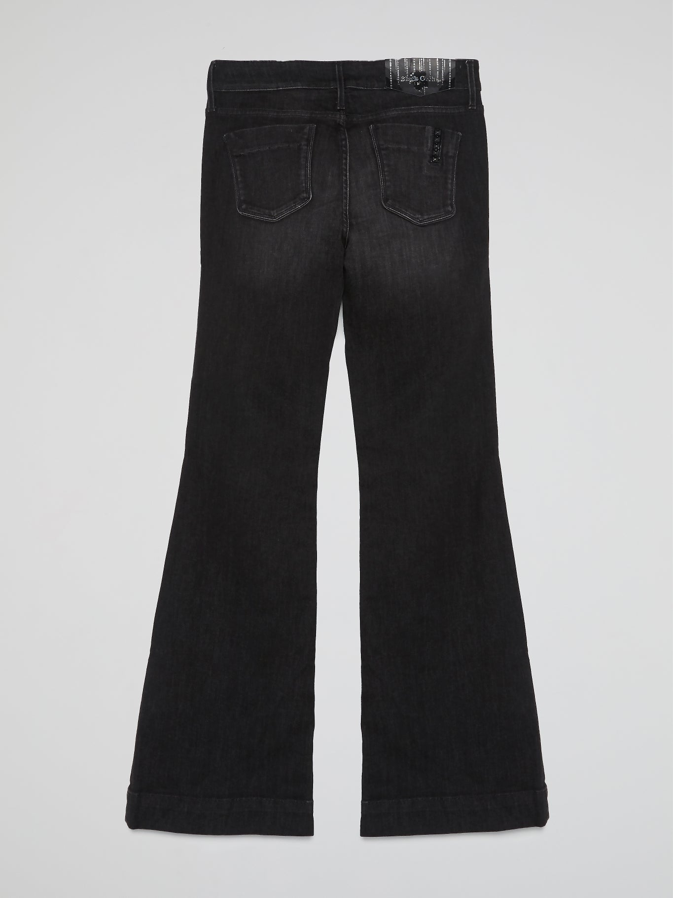 Black Flared Denim Jeans