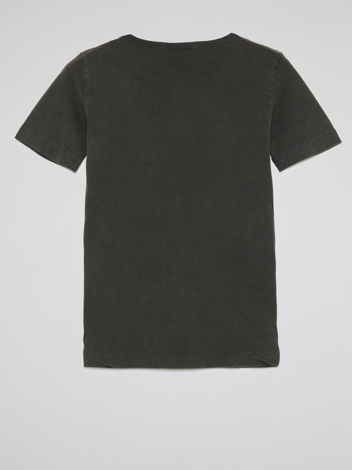 Black Studded Crewneck T-Shirt