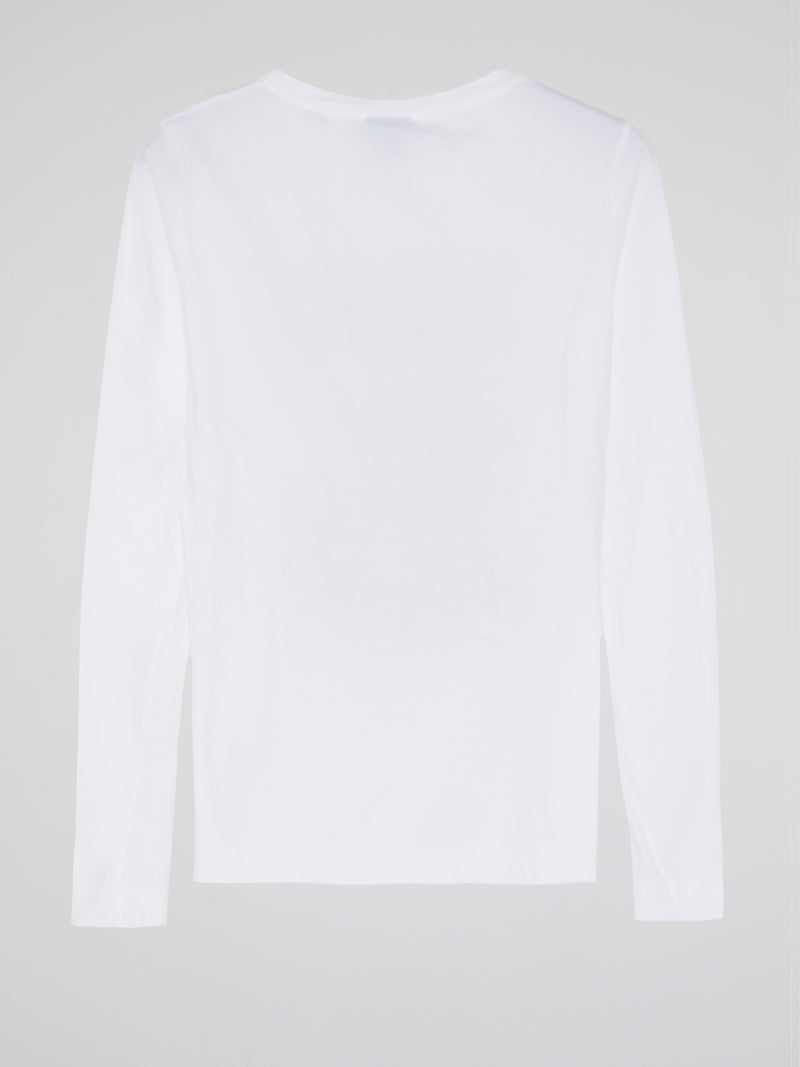 White Printed Sweatshirt