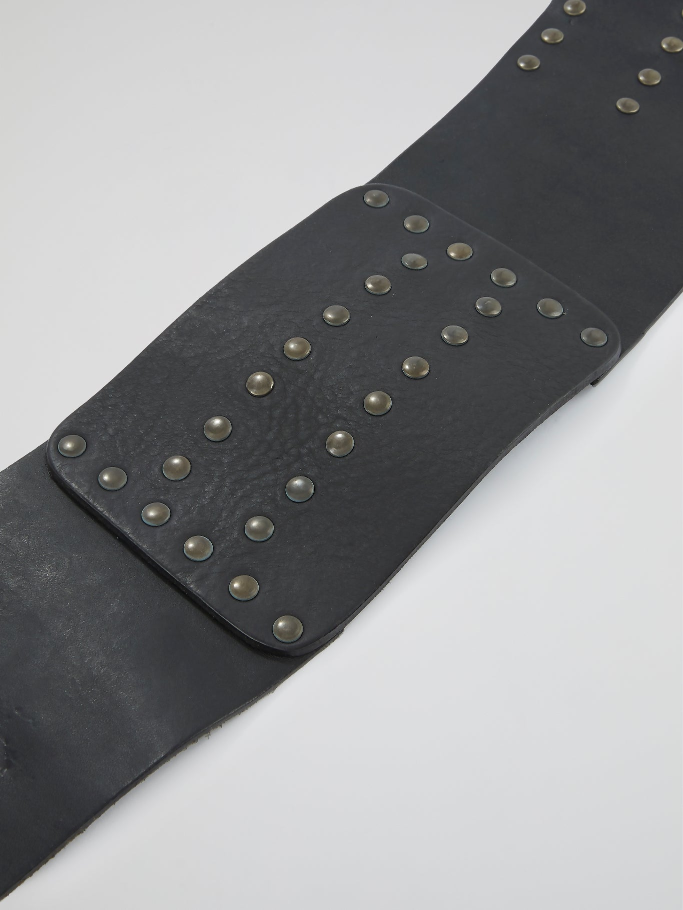 Black Multi-Buckle Studded Belt