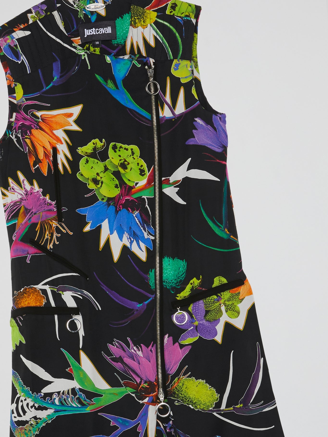 Floral Print Zip-Up Dress