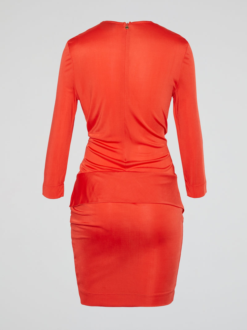just cavalli orange dress Sunset Print Short Dress in Orange for Women