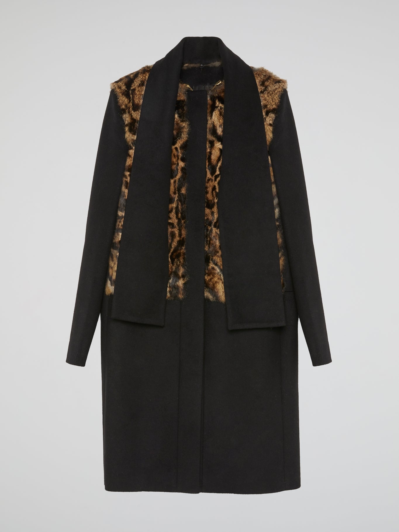 Black Leopard Fur Coat