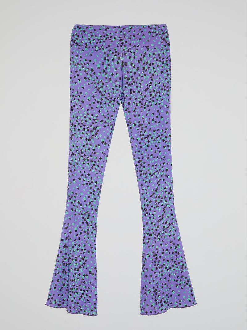 Purple Bootcut Pants