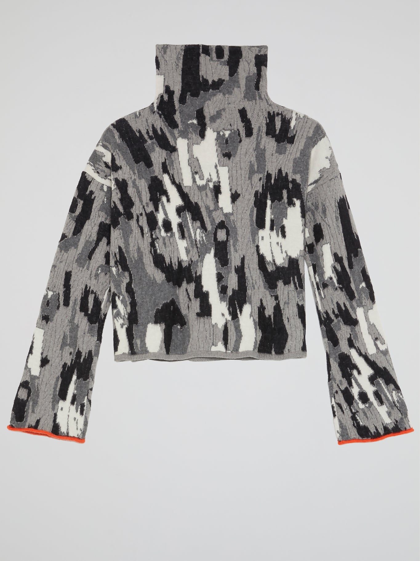 Grey Camo Turtleneck Sweater – Maison-B-More Global Store