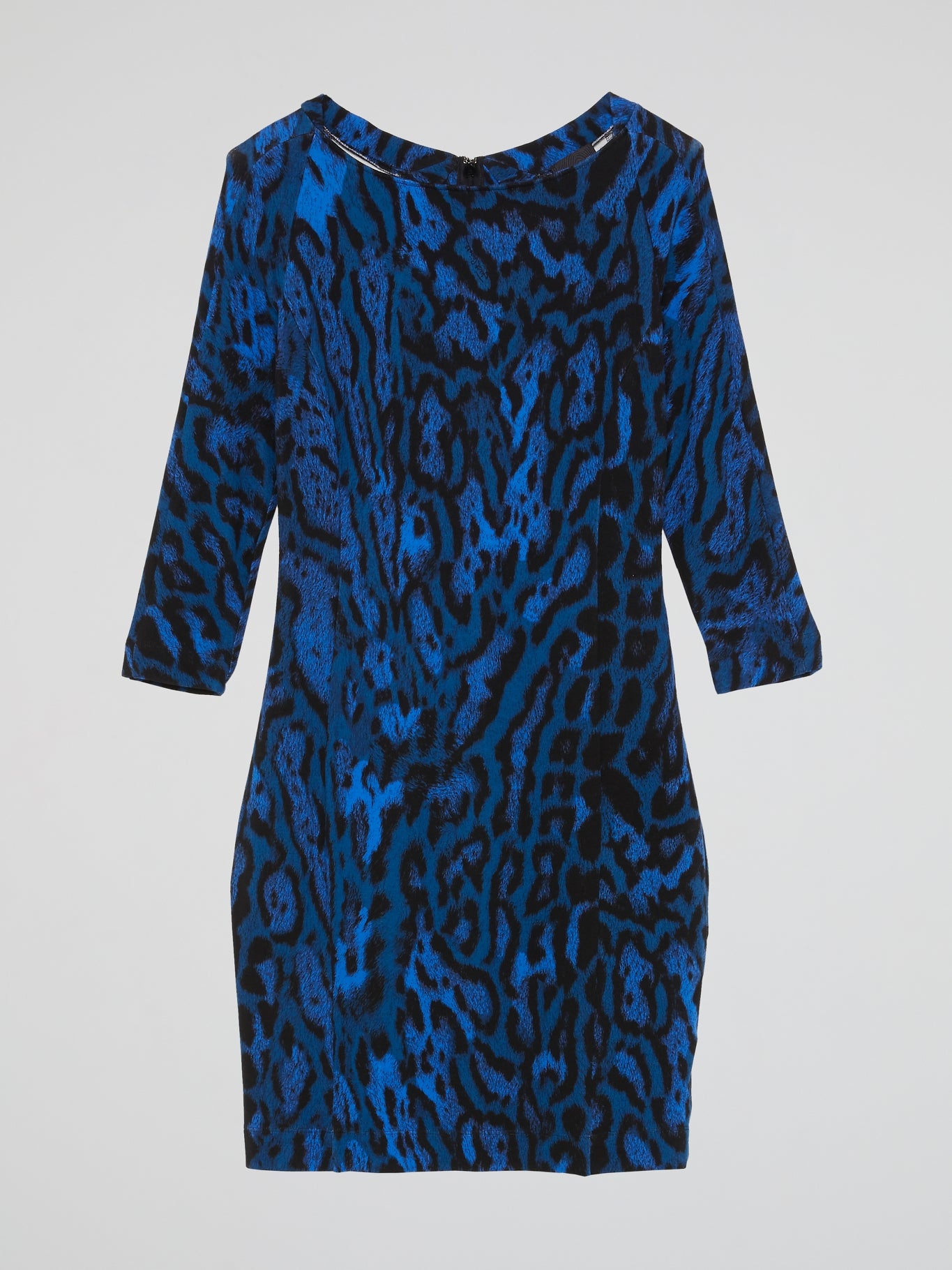Blue Leopard Print Mini Dress Maison-B-More Global Store Blue Leopard Print Mini Dress Maison-B-More Global Store
