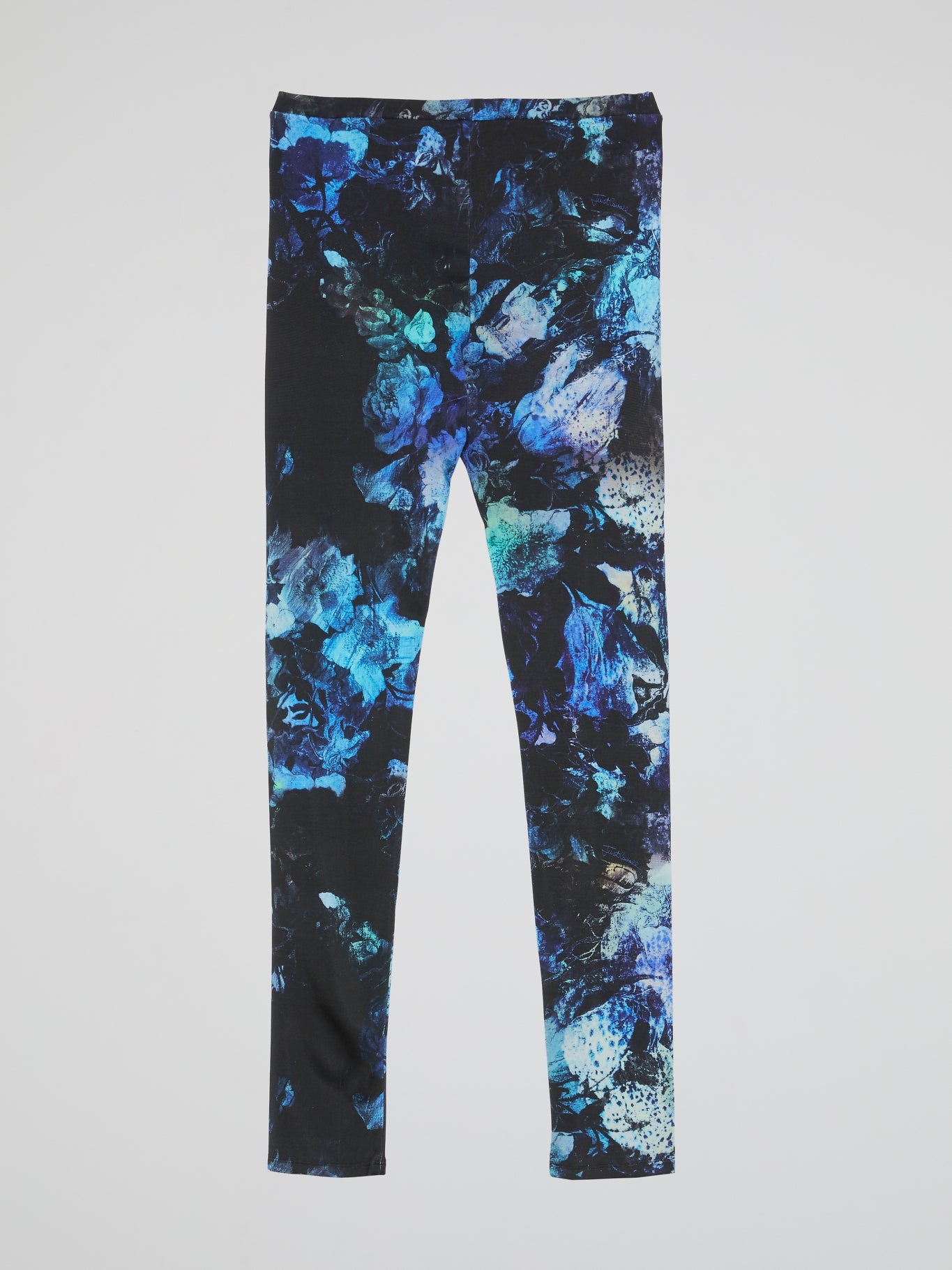 Blue Floral Print Leggings