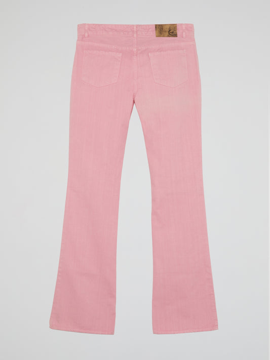 Pink Bootcut Jeans