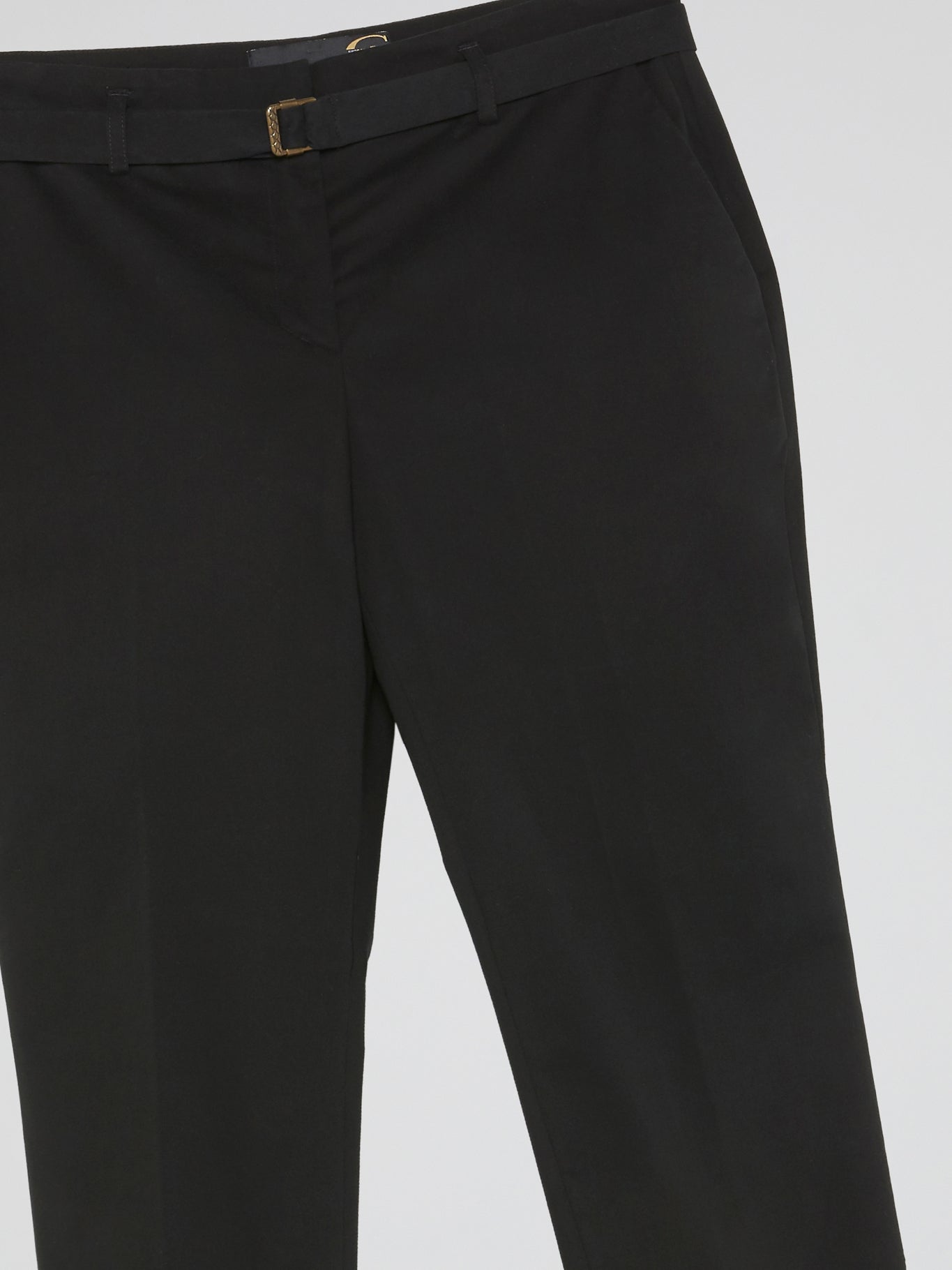 Black Belted Capri Pants