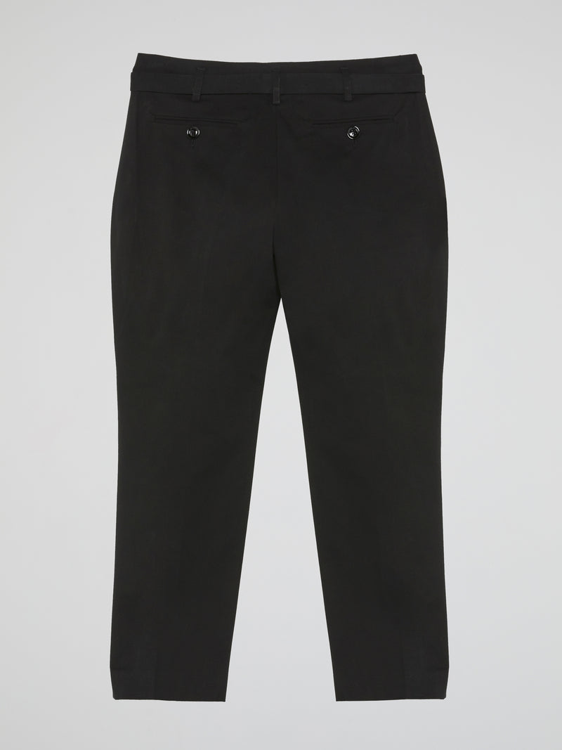 Black Belted Capri Pants