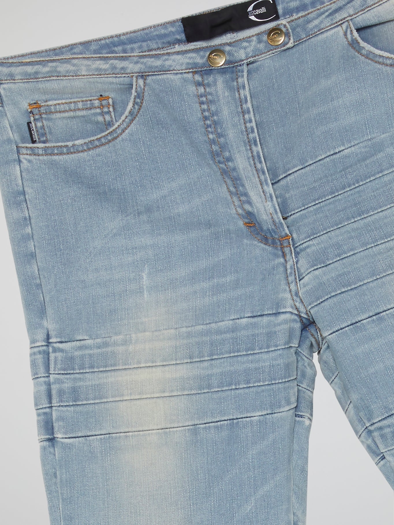 Blue Stonewash Distressed Jeans