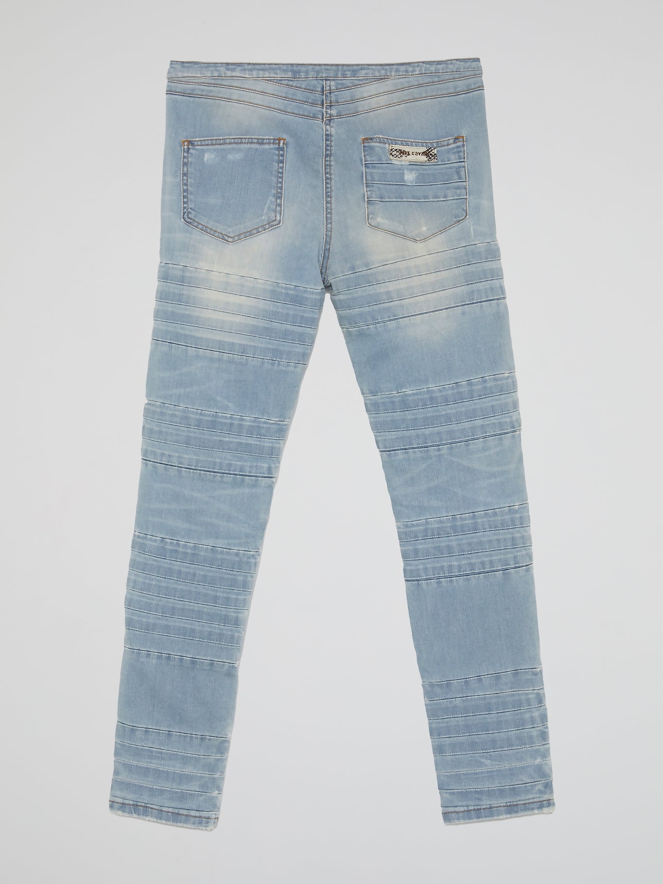 Blue Stonewash Distressed Jeans