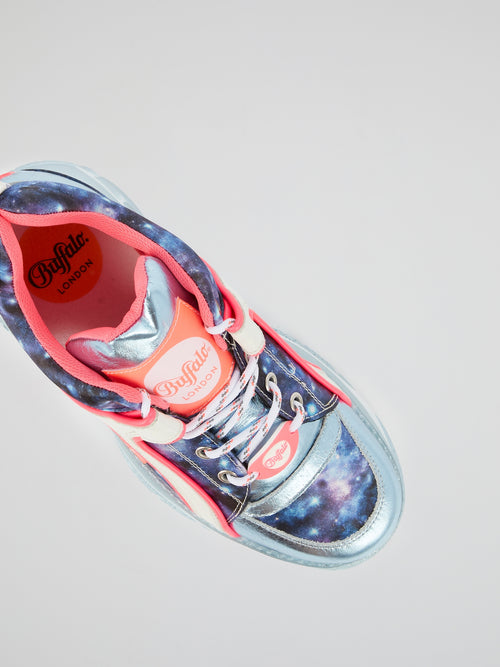 Galaxy Print Chunky Sneakers