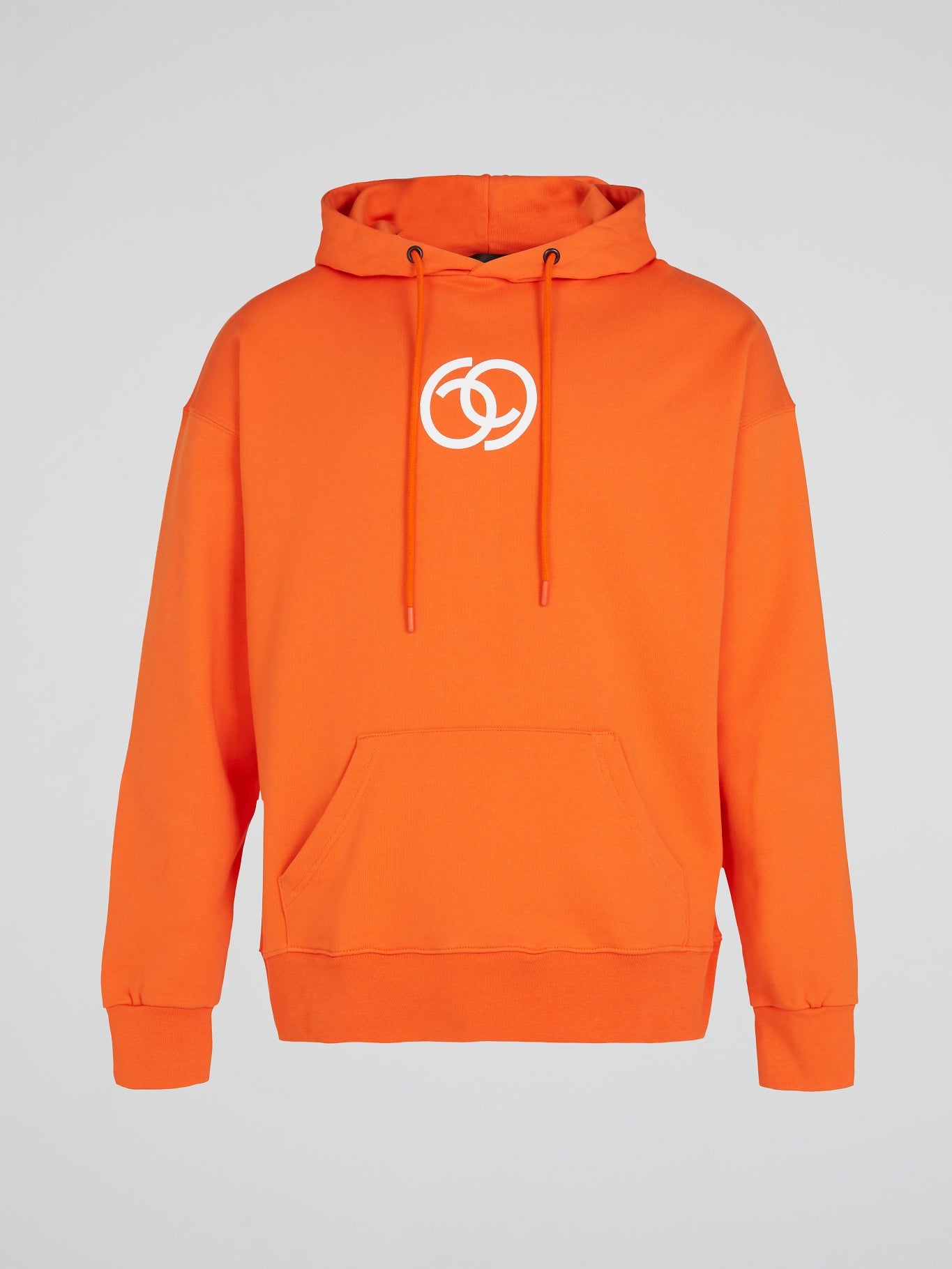Orange Logo Drawstring Hoodie
