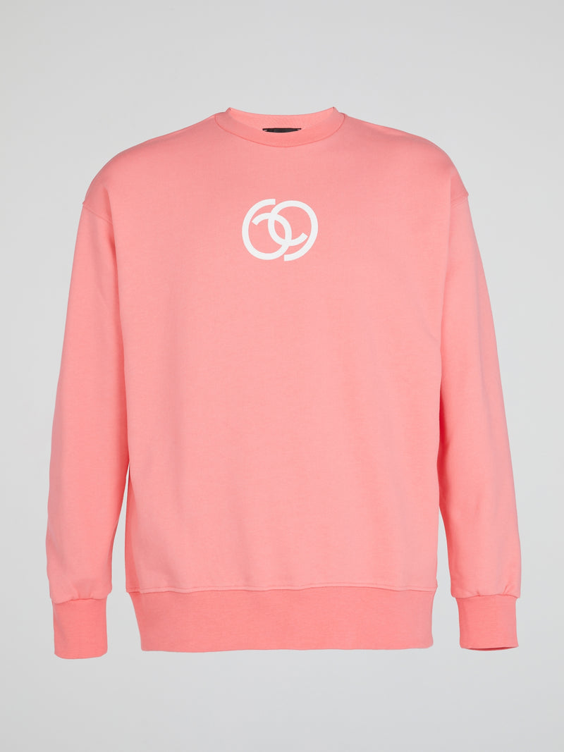 Pink Logo Cotton Sweatshirt