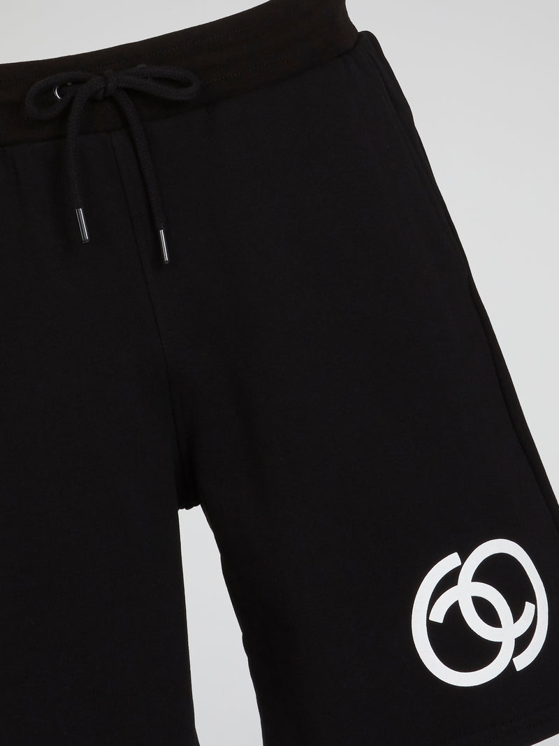 Black Logo Active Shorts