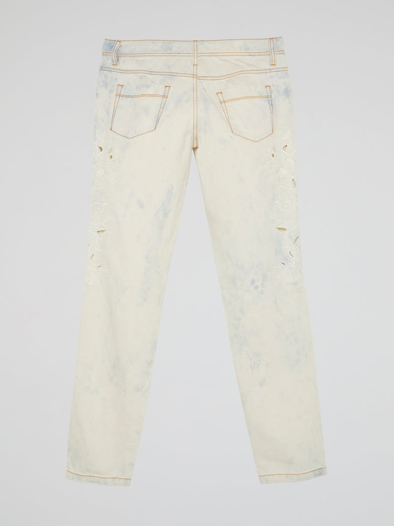 White Acid Wash Jeans