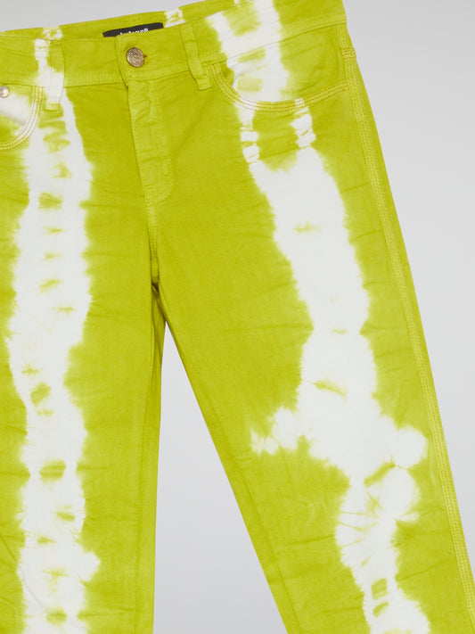 Chartreuse Acid Wash Jeans