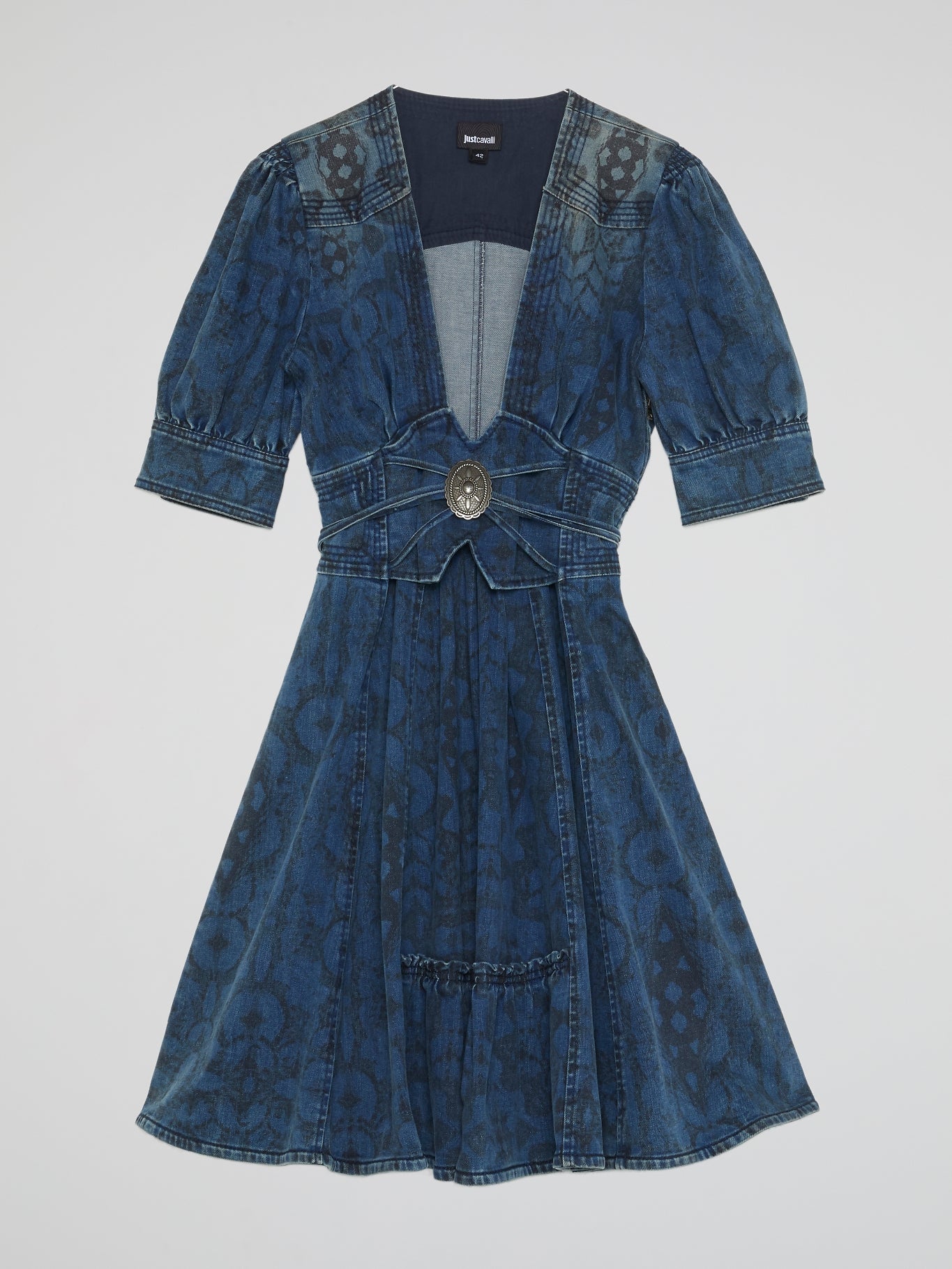 Blue Plunge Denim Dress – Maison-B-More Global Store