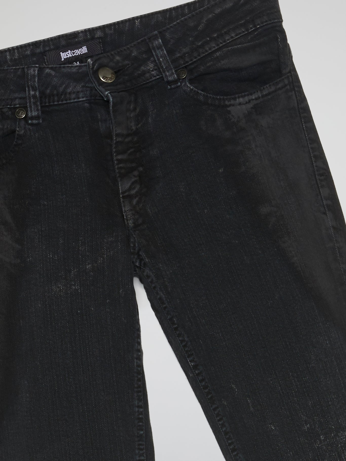 Black Distressed Skinny Fit Jeans