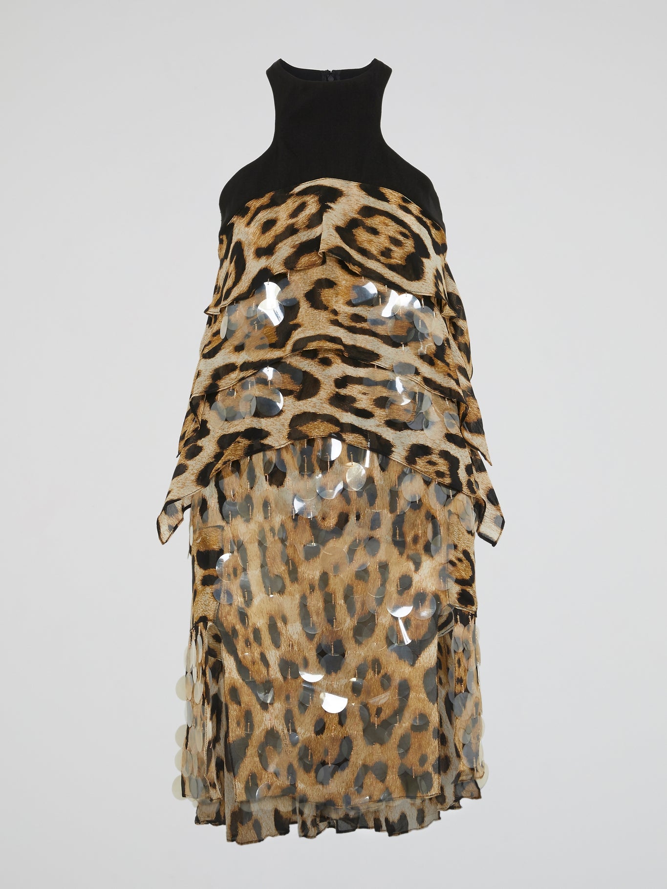Leopard Print Layered Mini Dress