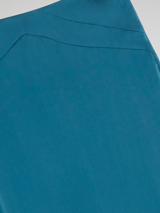 Blue A-Line Maxi Skirt