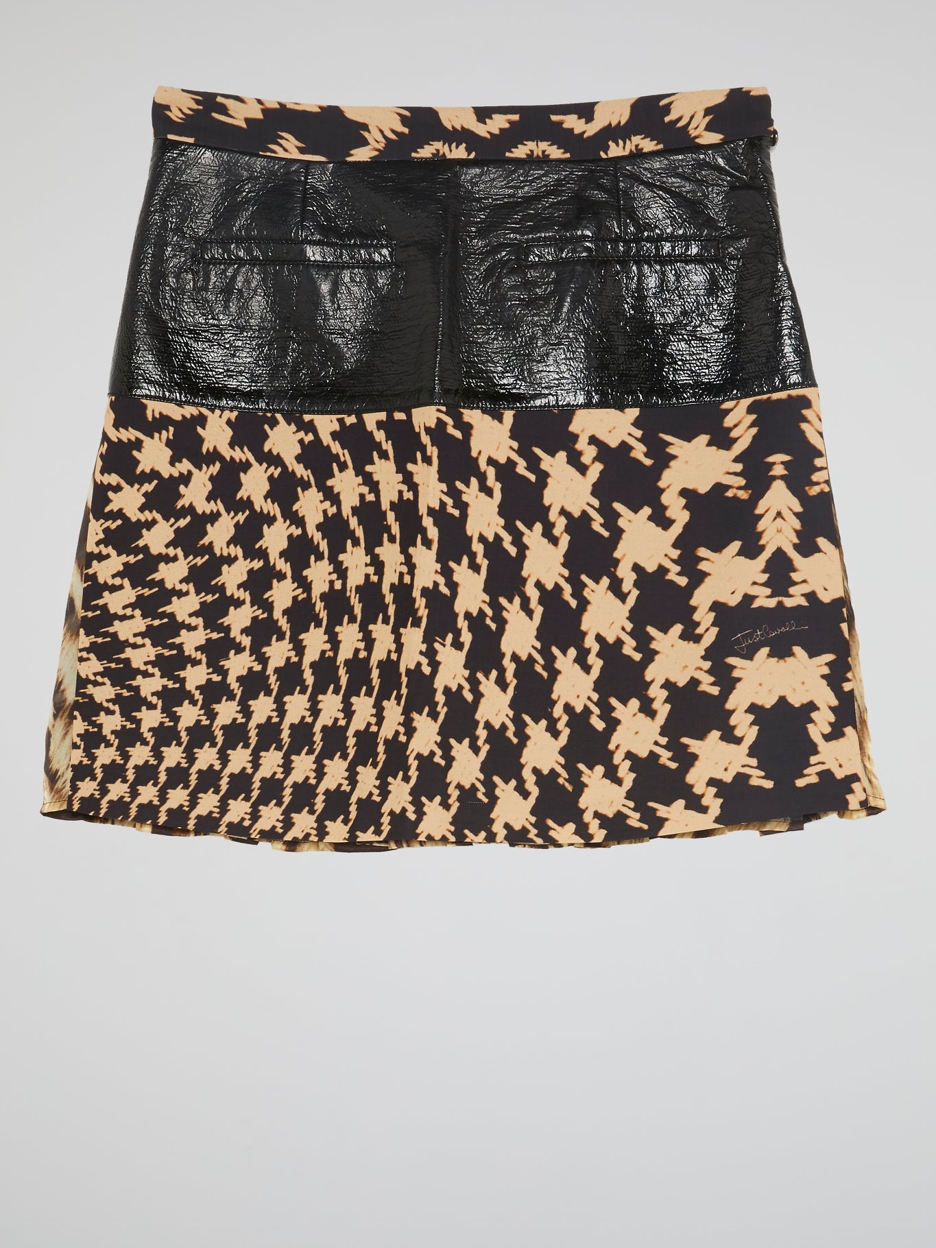 Pleat Front Printed Skirt