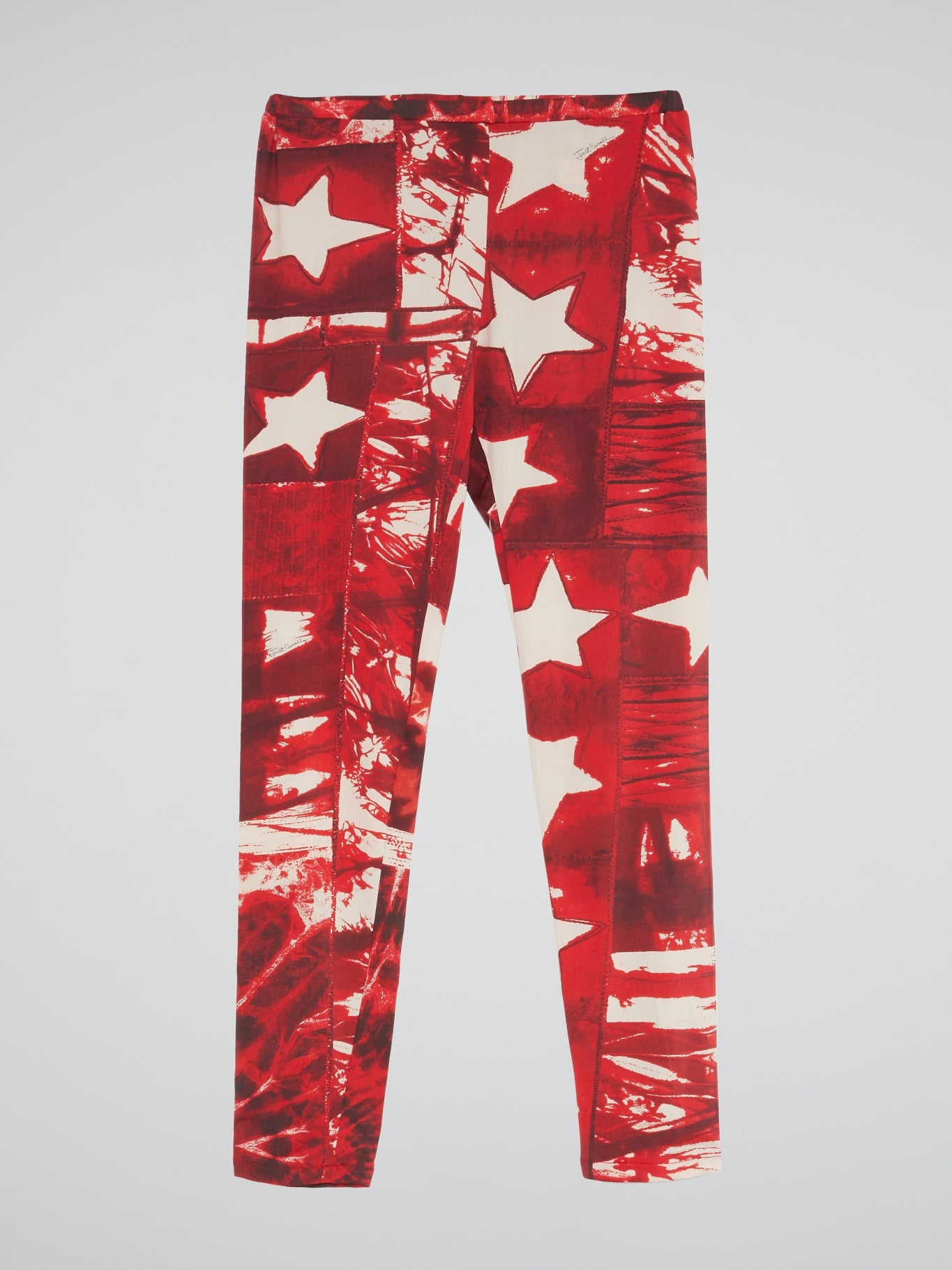 Red Star Print Leggings