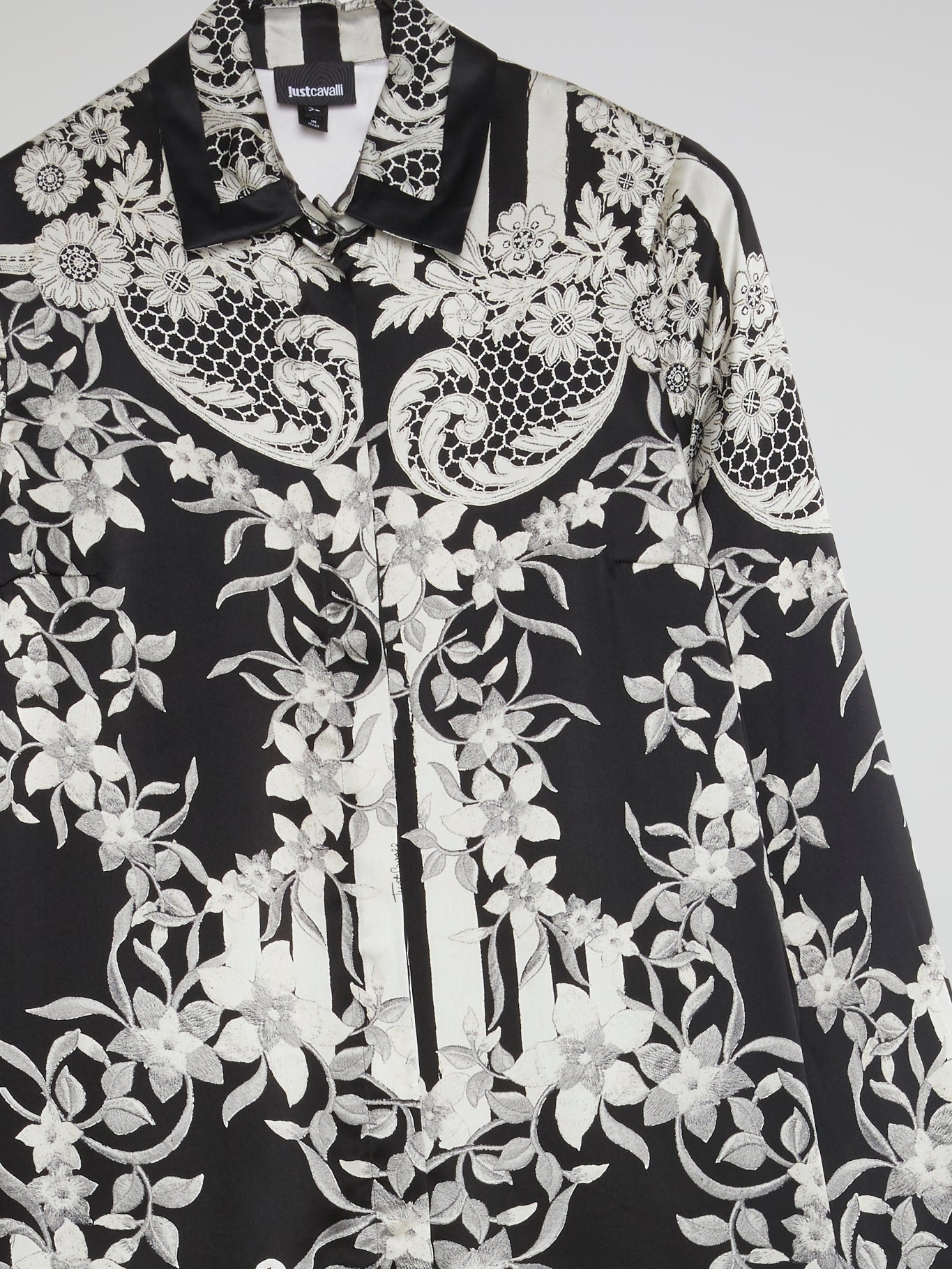 Contrast Lace Floral Detail Dress Shirt