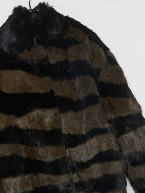 Animal Print Fur Coat
