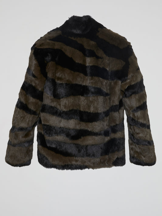 Animal Print Fur Coat