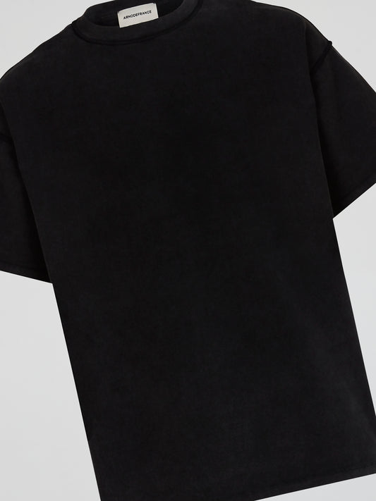 Vintage Black Oversized Crewneck T-Shirt