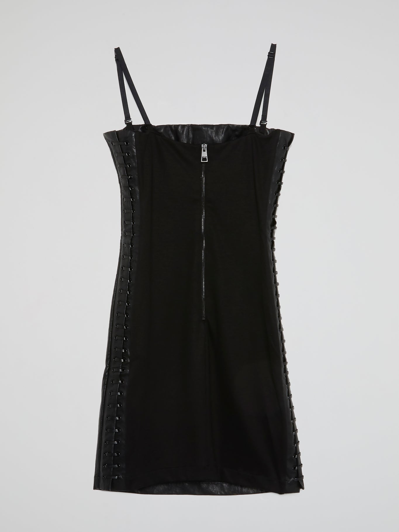 Black Rear Zip Cami Dress