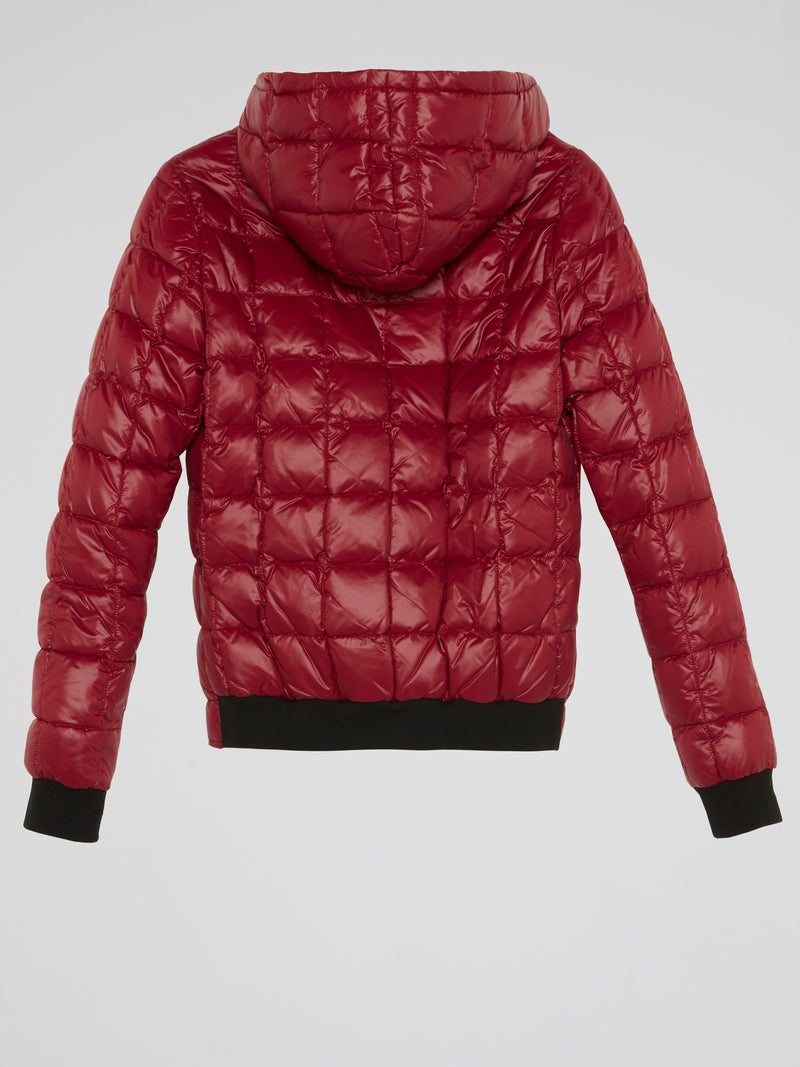 Red Reversible Quilted Jacket