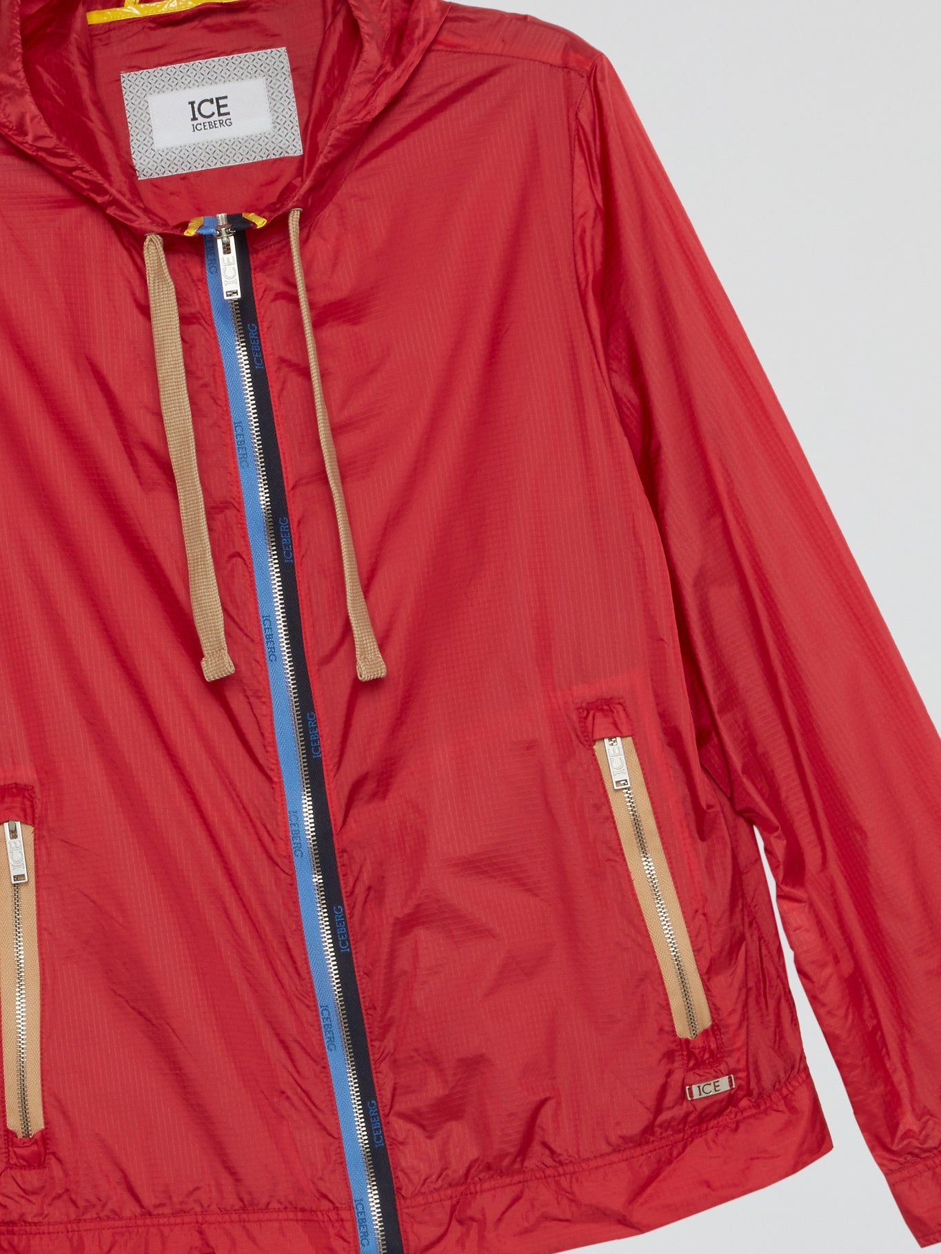Red Drawstring Hooded Jacket