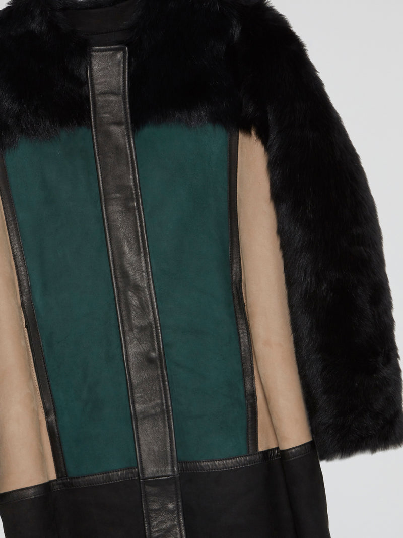 Fur Panel Trench Coat